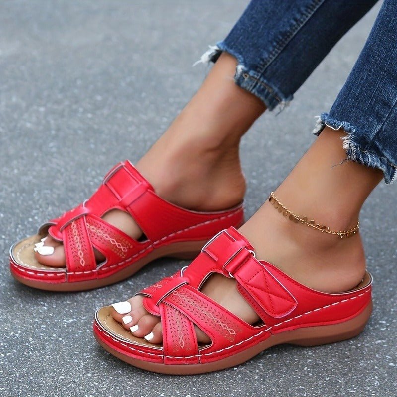 Vintage Open Toe Platform Sandals