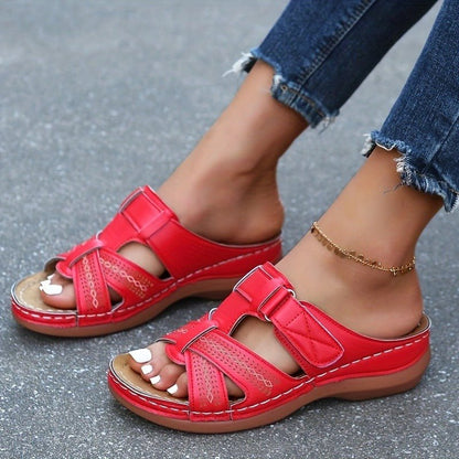 Vintage Open Toe Platform Sandals