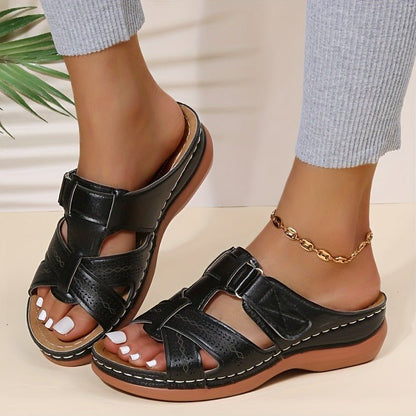Vintage Open Toe Platform Sandals