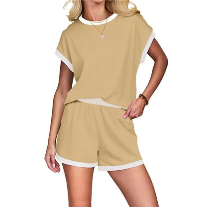 Knit T Shirt And Shorts Lounge Set