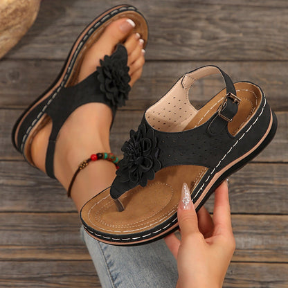 Floral Platform Sandals