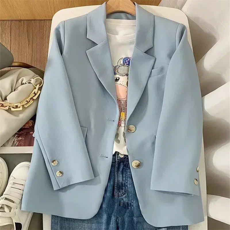 Chic Linen Office Blazer