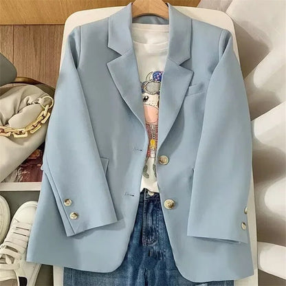 Chic Linen Office Blazer