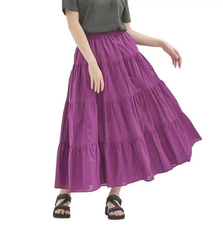 Soft Layered Flowy Maxi Skirt
