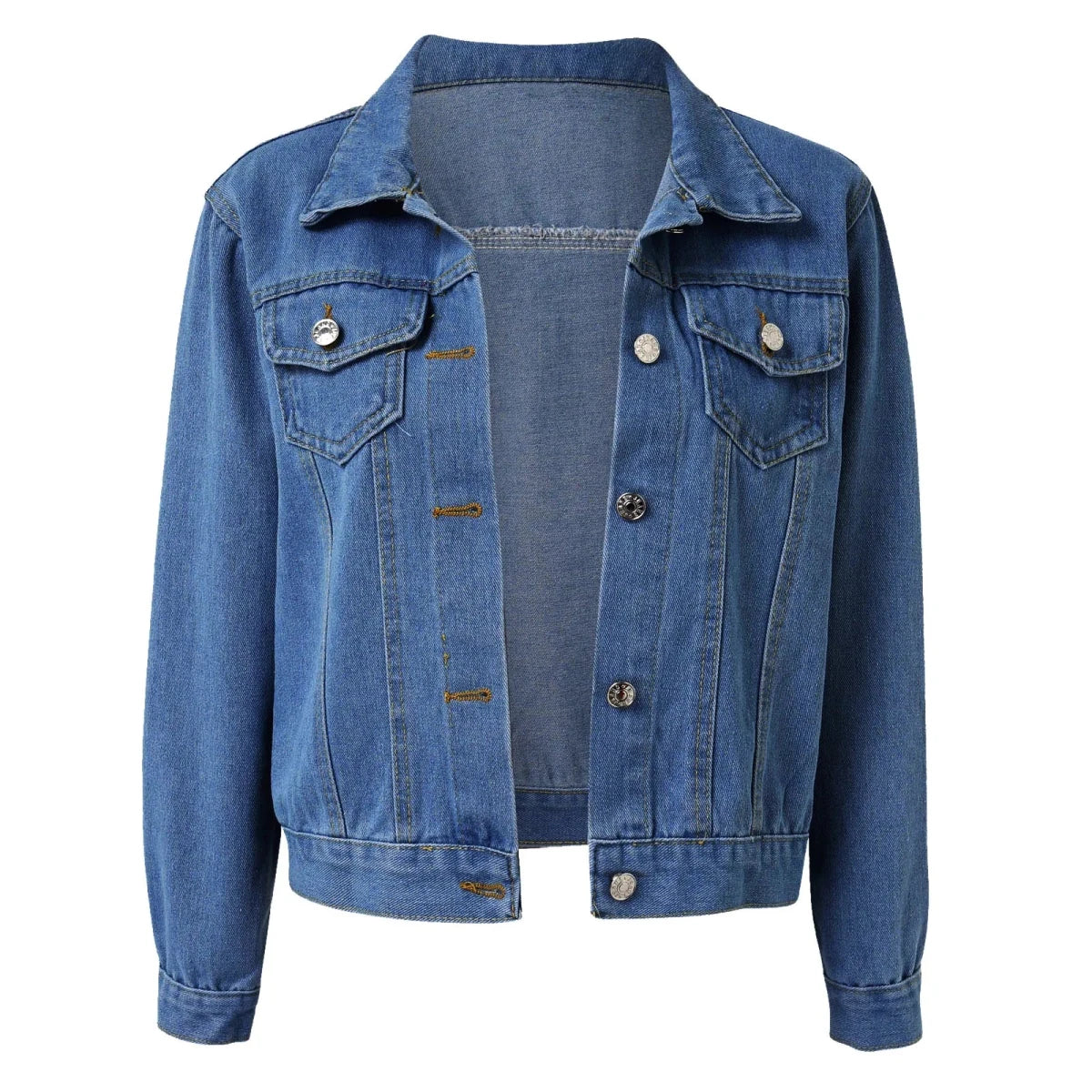 Sleek Denim Jacket Button Down