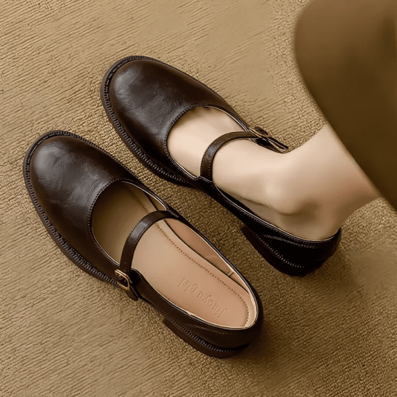 Elegant Cushioned Strap Walking Shoes