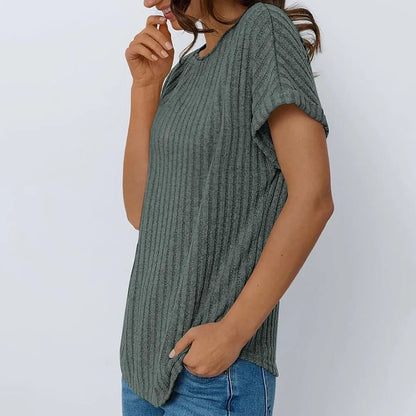 Soft Knit Top Crew Neck