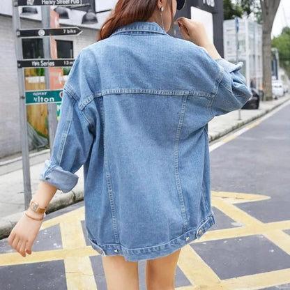 Oversized Vintage Denim Street Jacket