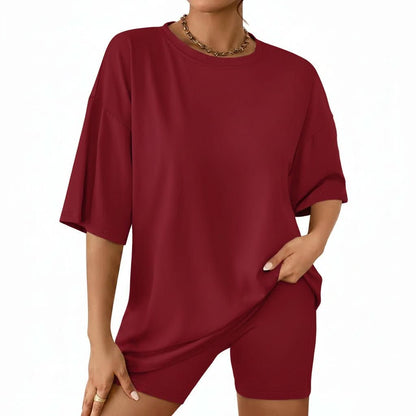Oversized Tee And Biker Shorts Set