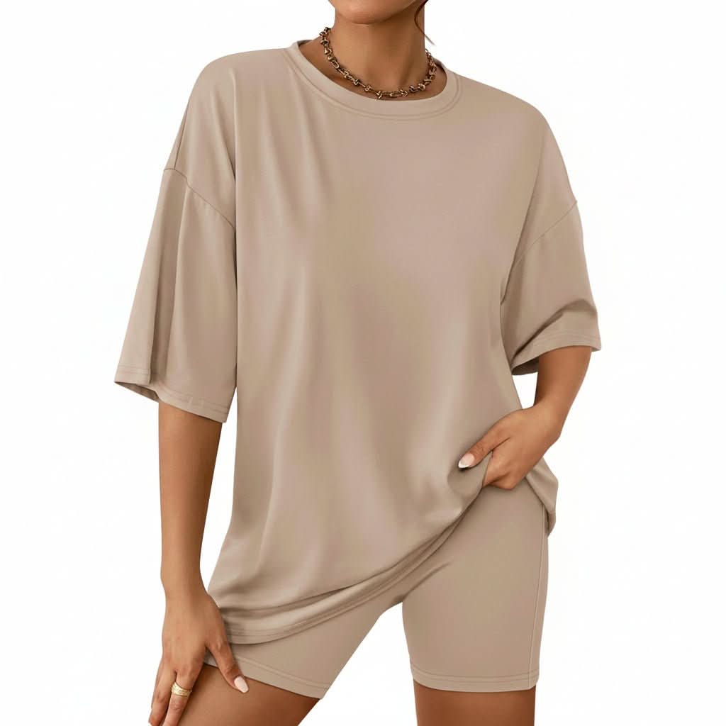 Oversized Tee And Biker Shorts Set