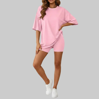Oversized Tee And Biker Shorts Set