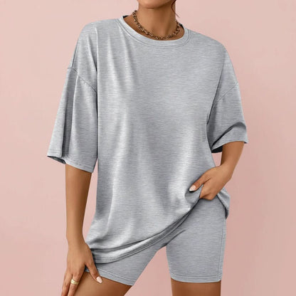 Oversized Tee And Biker Shorts Set
