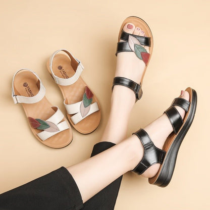 Adjustable Hook Loop Wedge Sandals