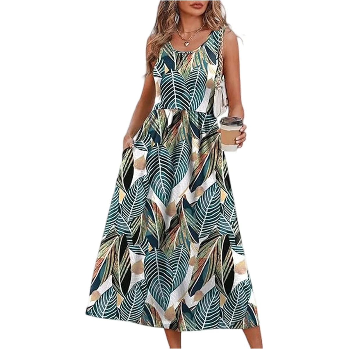 Retro Floral Loose Maxi Sundress