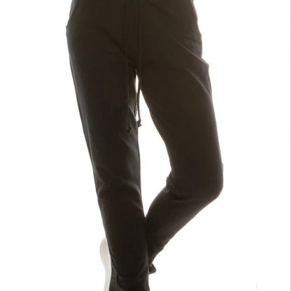 Elastic Waist Drawstring Jogger Pants
