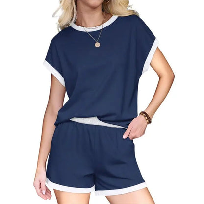 Knit T Shirt And Shorts Lounge Set