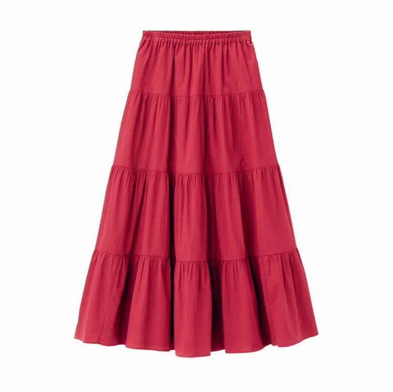Soft Layered Flowy Maxi Skirt