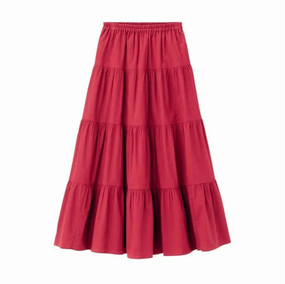 Soft Layered Flowy Maxi Skirt