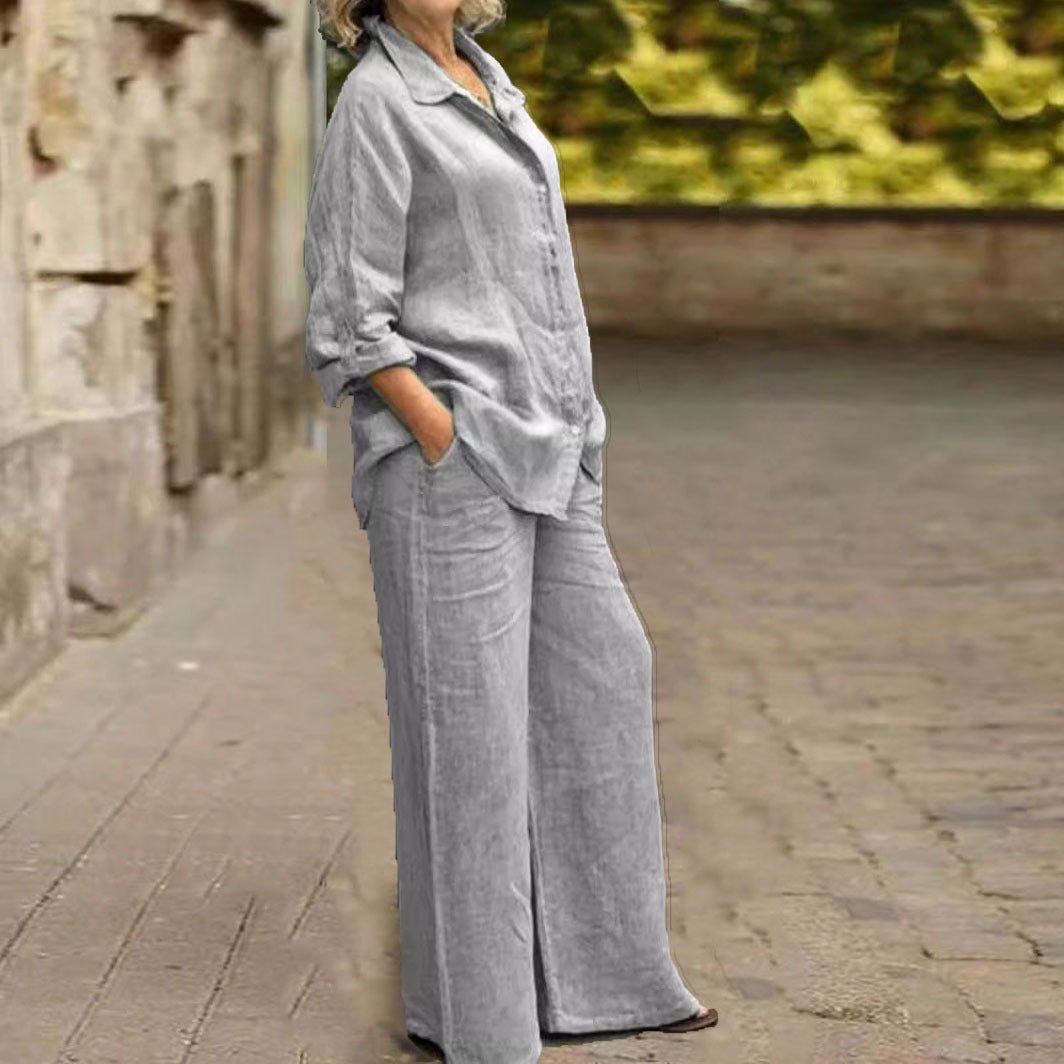 Long Sleeve Wide Leg Trouser Sets