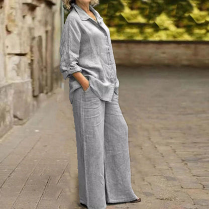 Long Sleeve Wide Leg Trouser Sets