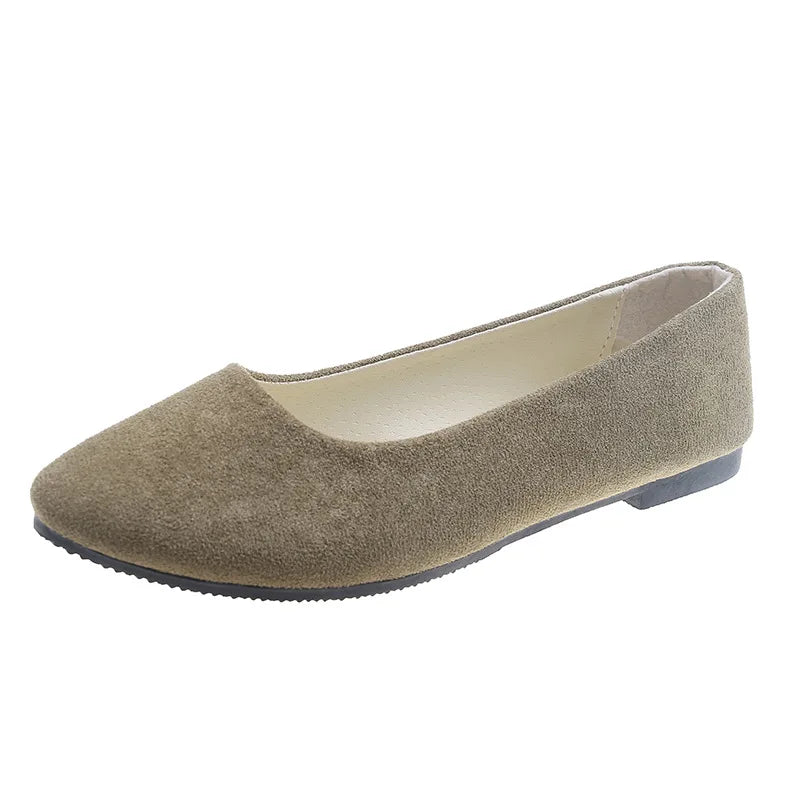 Sleek Pointed Toe Ballet Flats