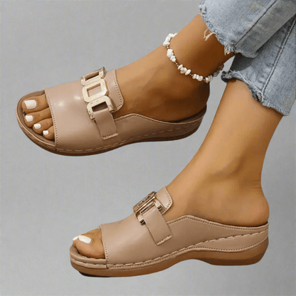 Elegant Slip-On Wedge Sandals