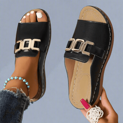 Elegant Slip-On Wedge Sandals