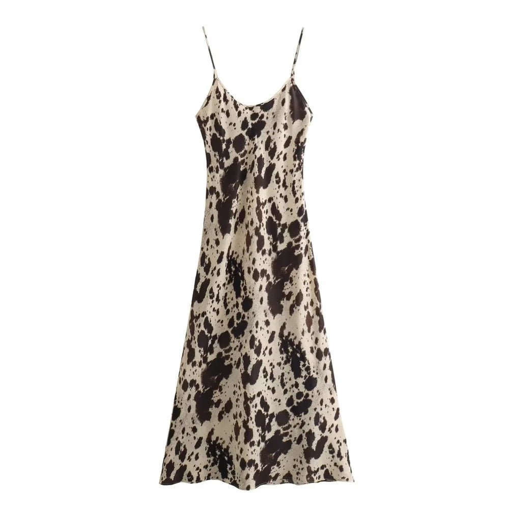 Bold Cow Print Dress