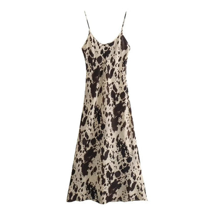 Bold Cow Print Dress