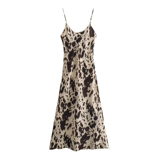 Bold Cow Print Dress