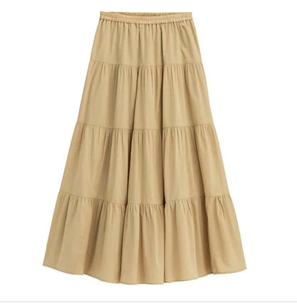 Soft Layered Flowy Maxi Skirt