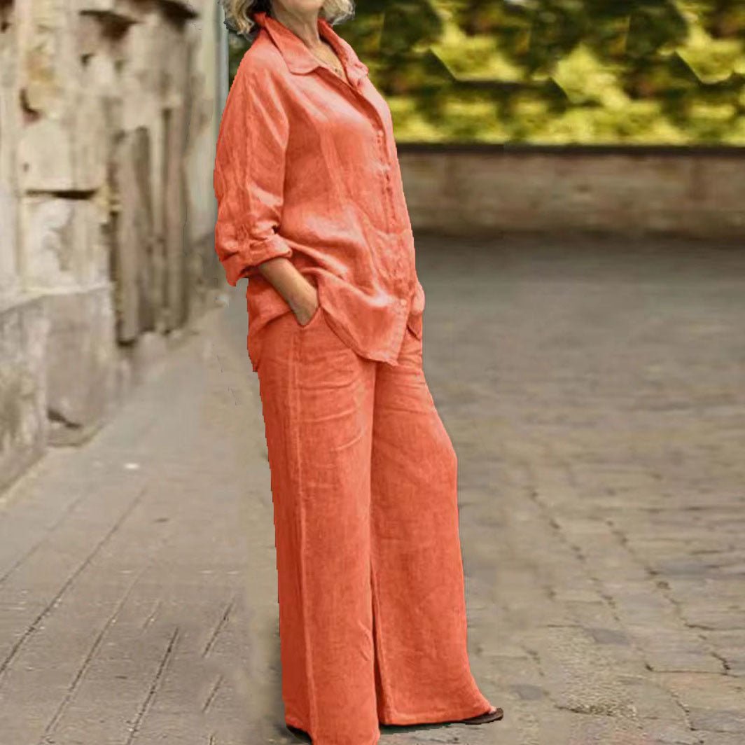 Long Sleeve Wide Leg Trouser Sets
