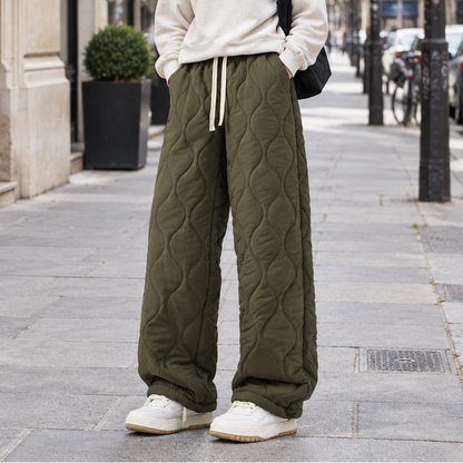Relaxed Winter Trousers with Warm Plush Lining