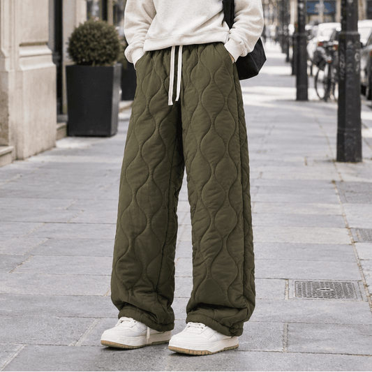 Relaxed Winter Trousers with Warm Plush Lining