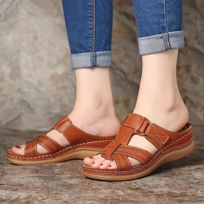 Vintage Open Toe Platform Sandals
