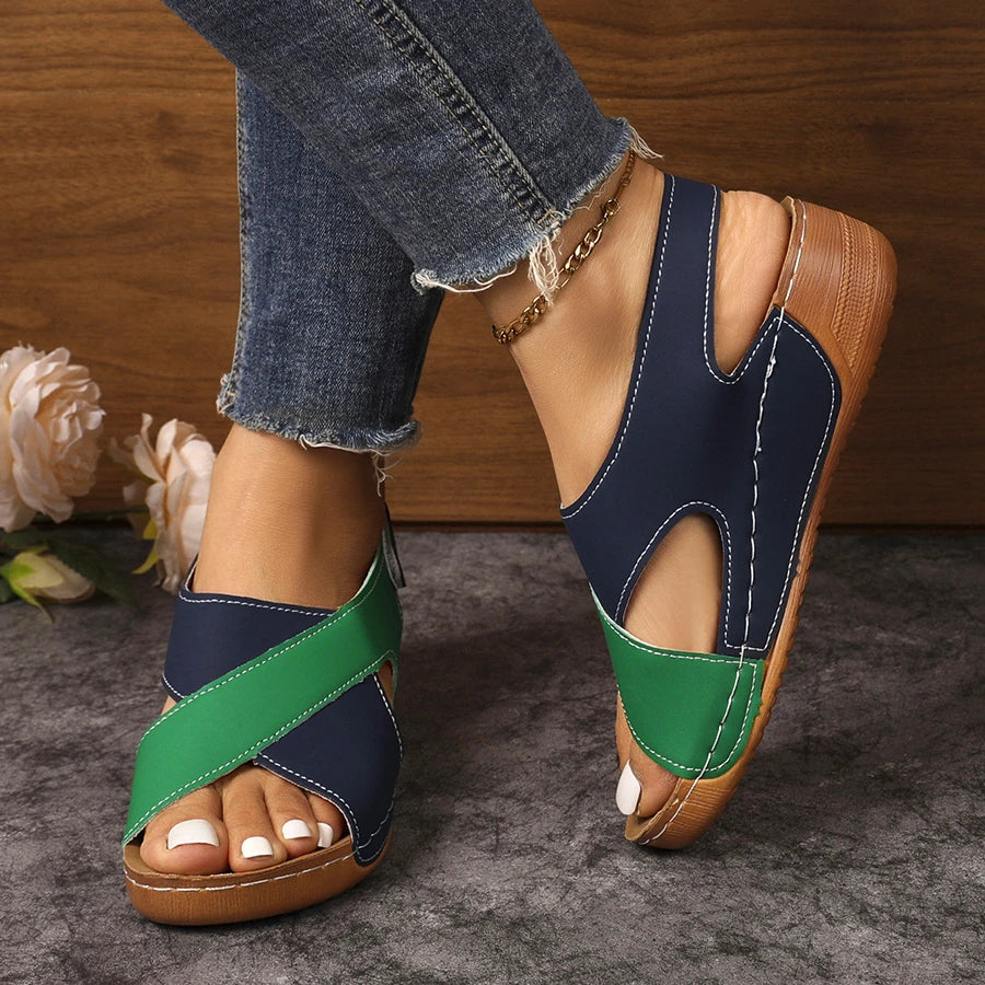 Lightweight Peep Toe Wedge Sandals