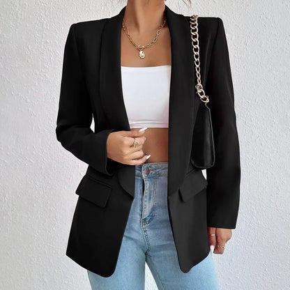 Polished Polyester Blazer