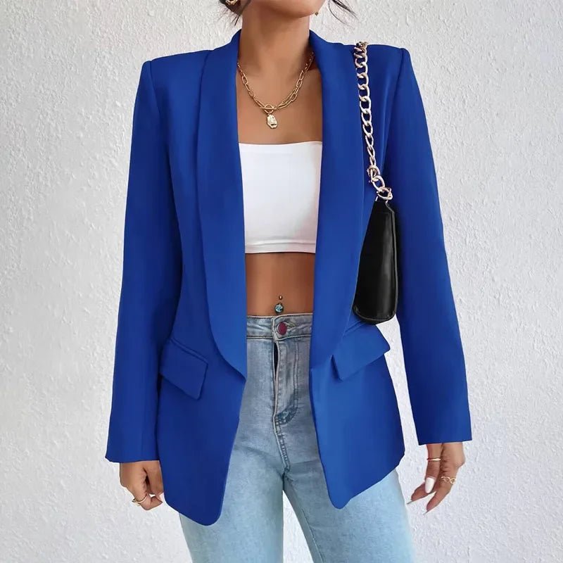 Polished Polyester Blazer