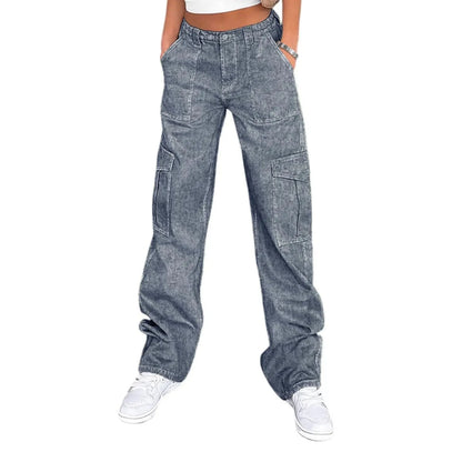 Edgy Cargo Wide Leg Pants
