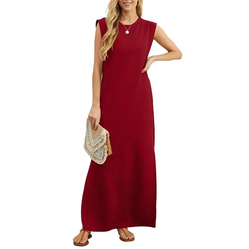 Casual Sleeveless Slit Maxi Dress