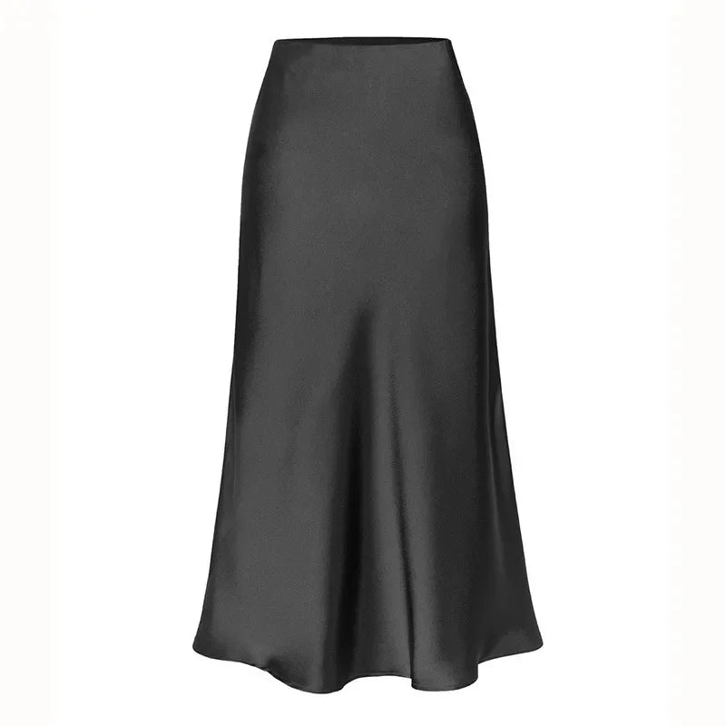 Sleek Silk Mermaid Maxi Skirt