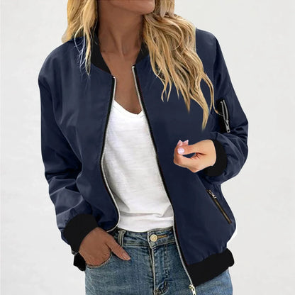 Sporty Lightweight Bomber Jacket