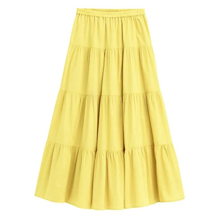 Soft Layered Flowy Maxi Skirt