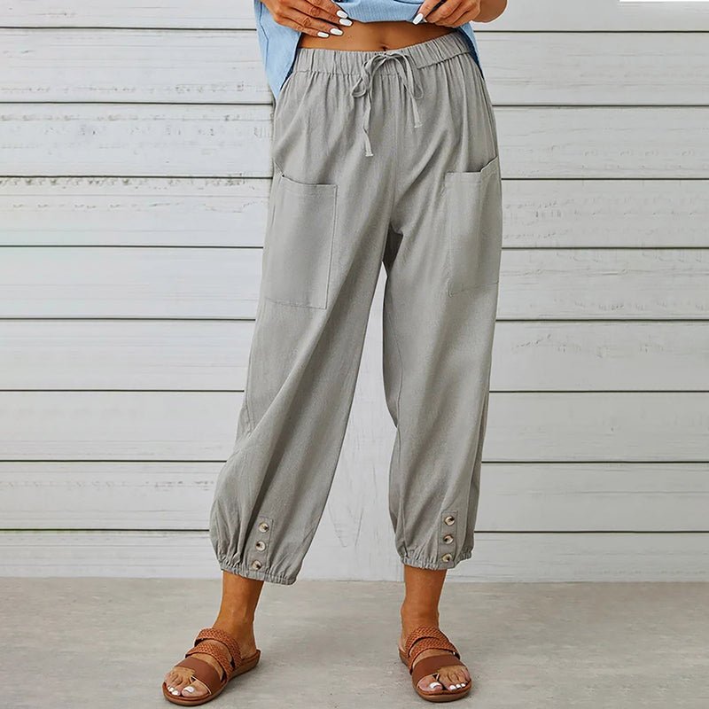Waist Straight Casual Trousers