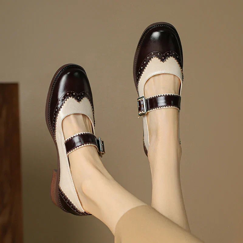 Vintage Brogue Strap Everyday Shoes