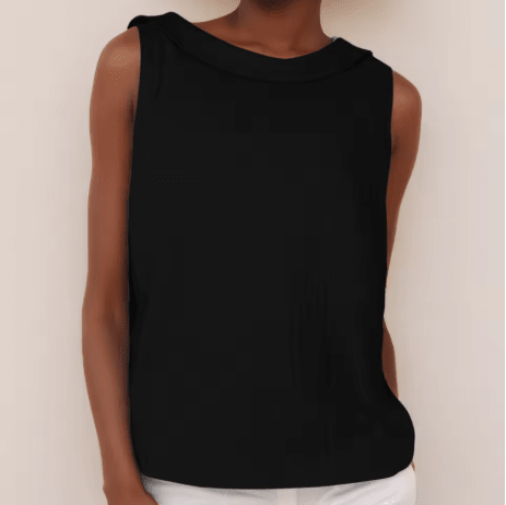 Sleek Top Rolled Collar