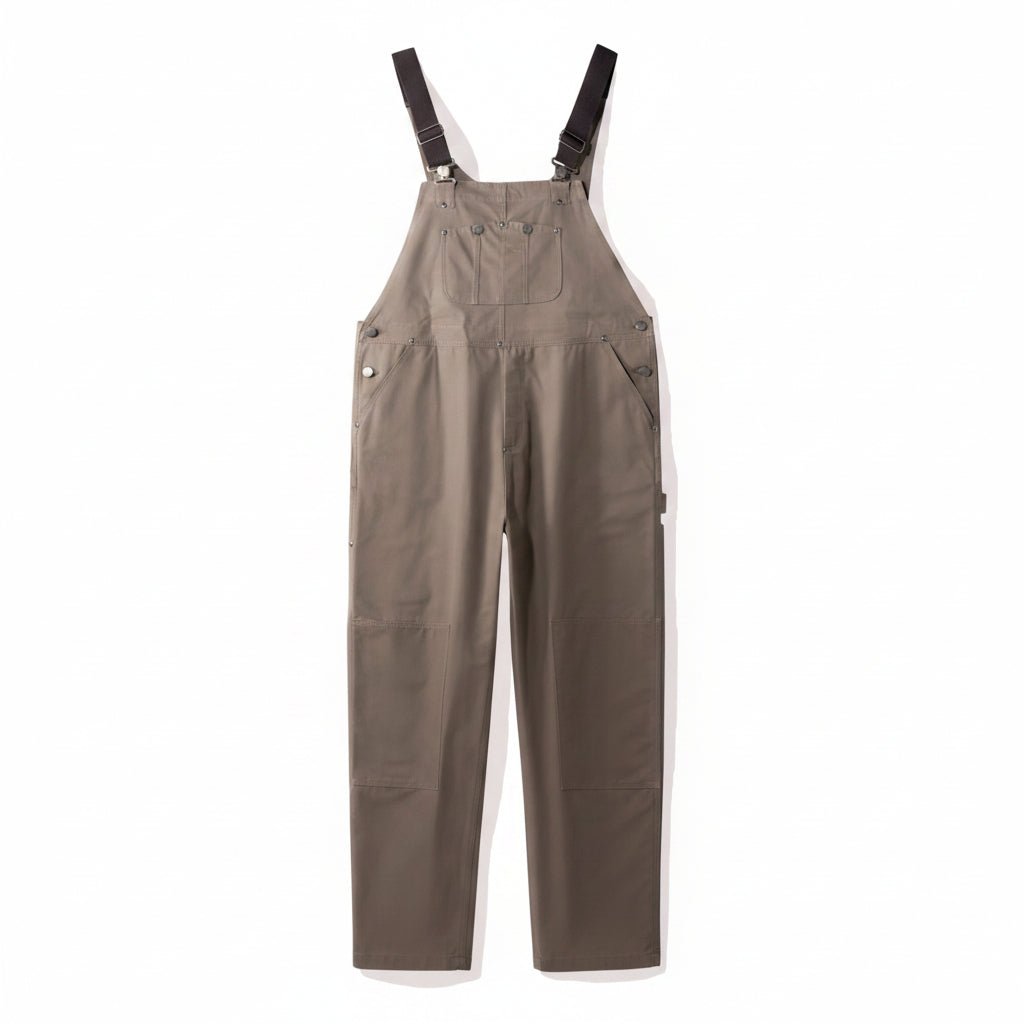 Camel Straight-Leg Bib Overalls for Women