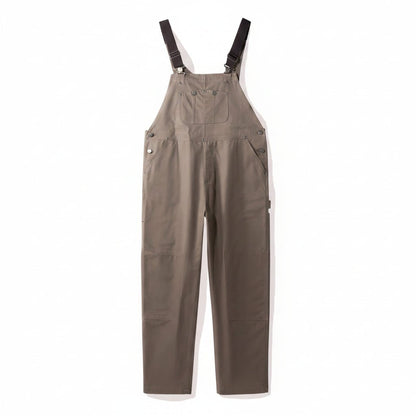 Camel Straight-Leg Bib Overalls for Women