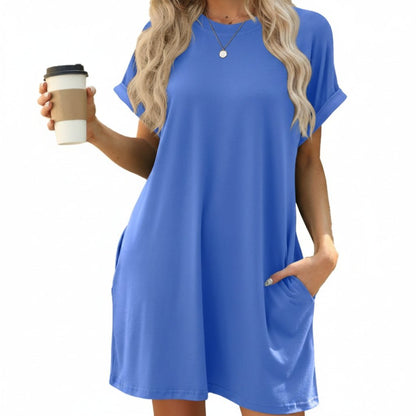 Casual Short Sleeve Swing Beach Dress