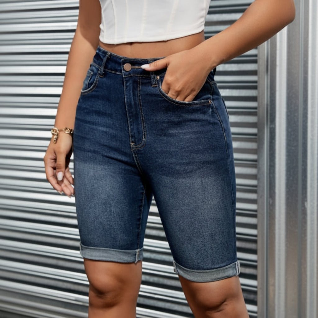 High Waisted Bermuda Shorts